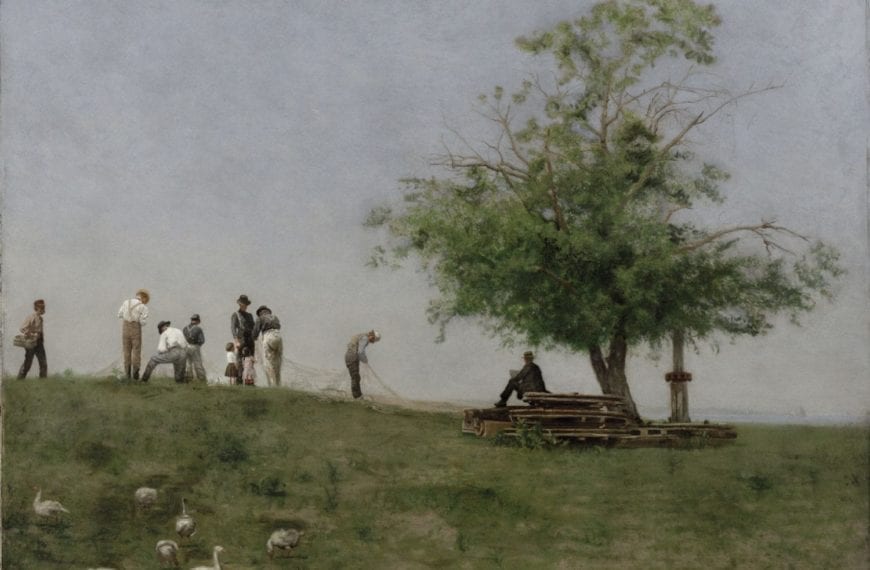 Thomas Eakins' "Mending the Net." The digital image is from the Philadelphia Museum of Art,