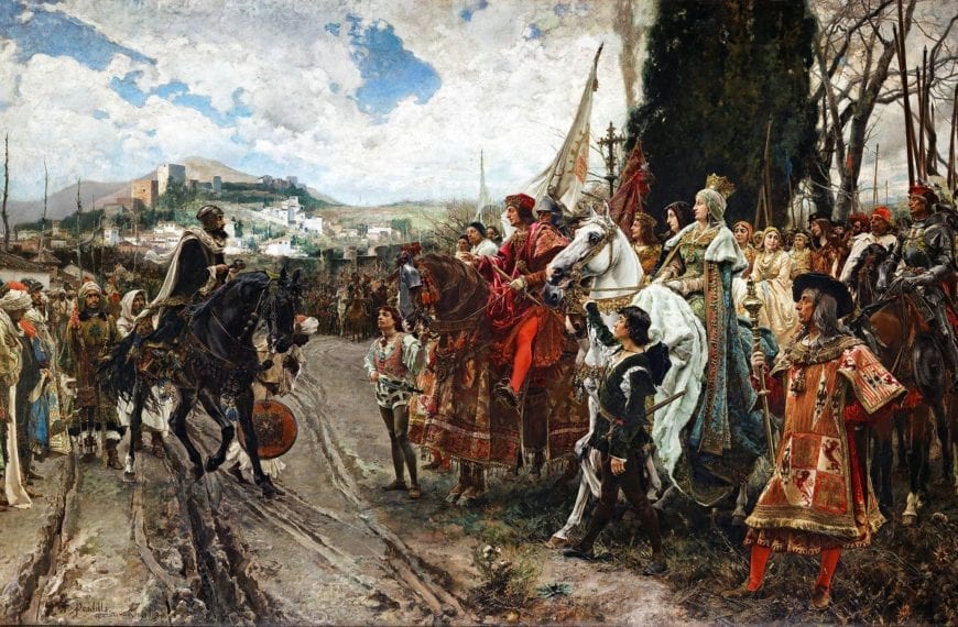 Padilla painting of The Capitulation of Granada