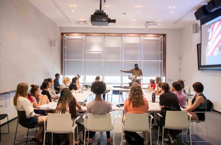 Michael Gillespie visits the "Theories of the Remix" class