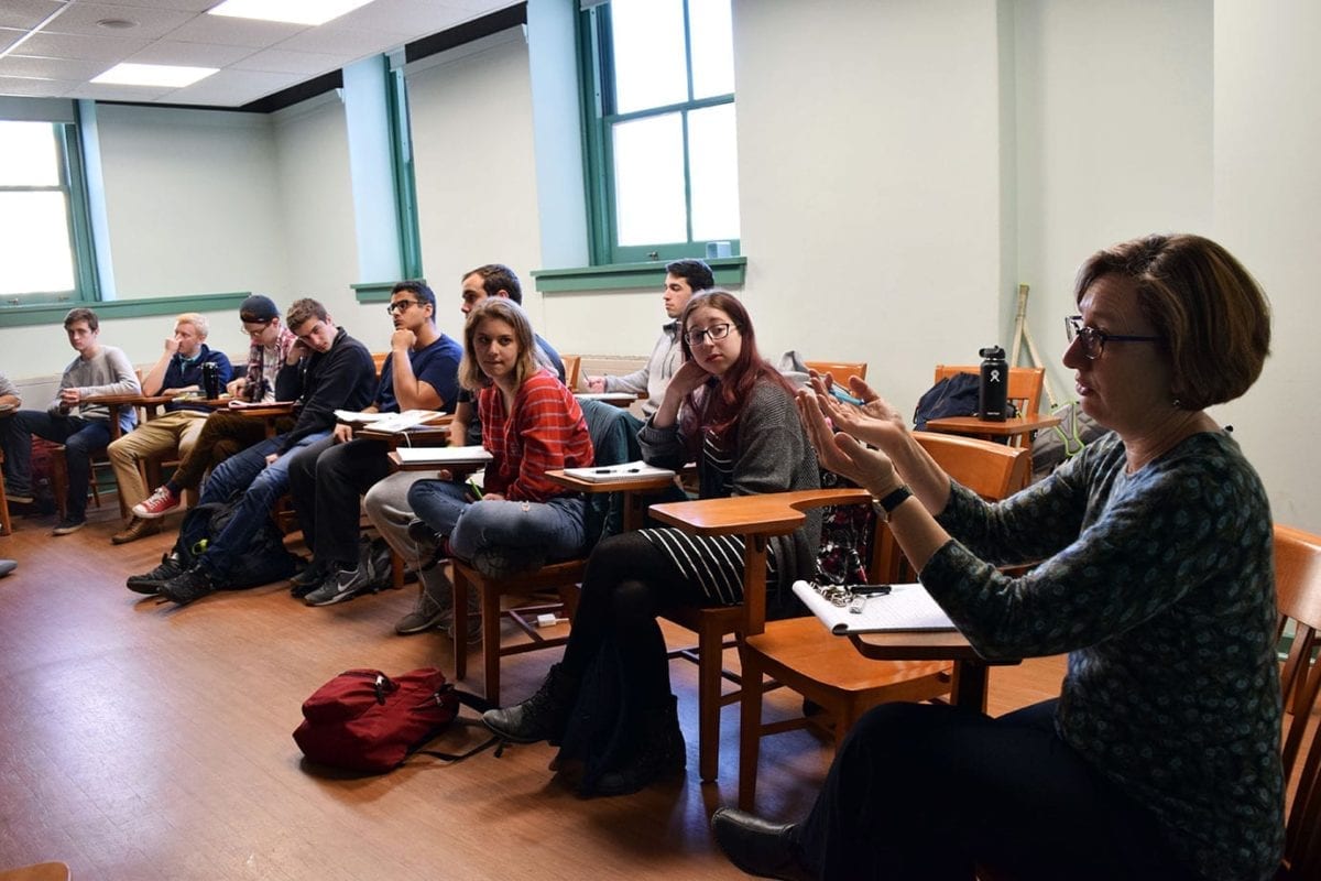 Naomi Koltun-Fromm and her seminar class