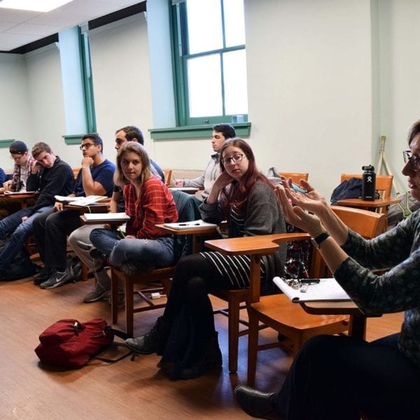 Naomi Koltun-Fromm and her seminar class