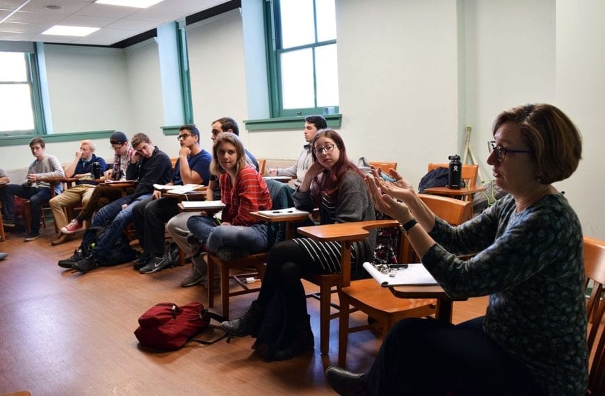 Naomi Koltun-Fromm and her seminar class