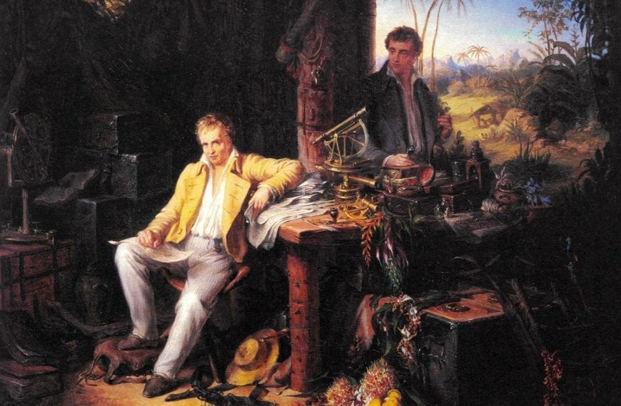 Oil panting of Alexander von Humbolt and Aimé Bonpland by Eduard Ender, 1856.