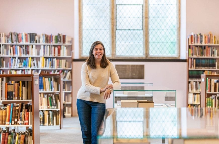 Hannah Kolzer ’22 and Lillian Sweeney ’23 Curate For Quaker and Special Collections