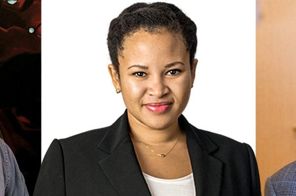 Three headshots of Emily Shaw, Jillian Kirn, and Alex Sah