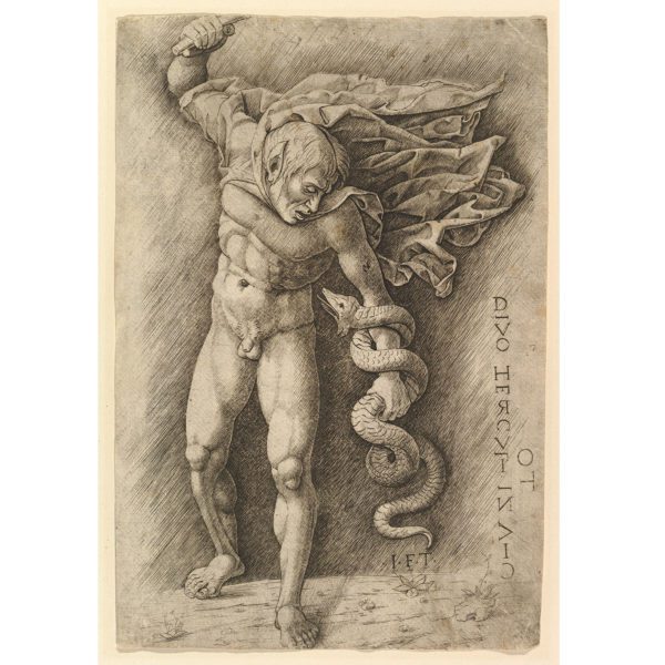 A 16th-centure etching and engraving of Hercules and the Hydra