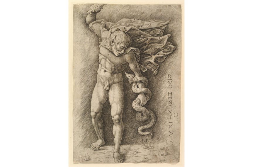 A 16th-centure etching and engraving of Hercules and the Hydra