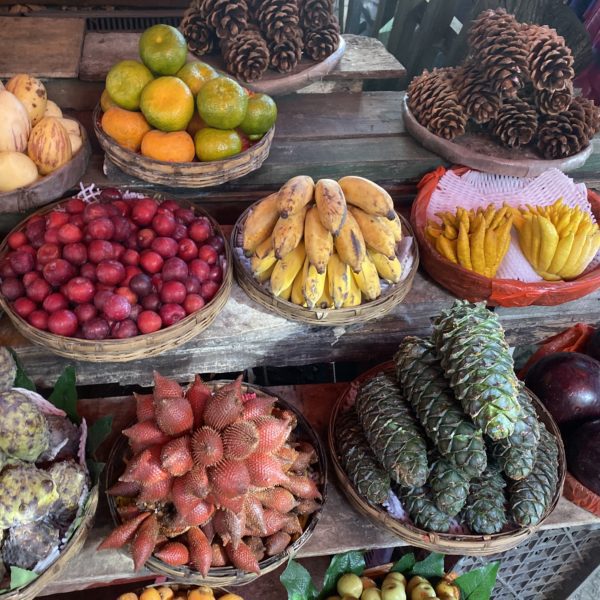 Colorful fruit on display at the market in China