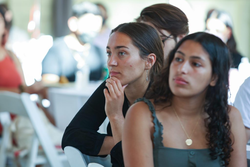Chesick scholars listen to the speakers at the banquet
