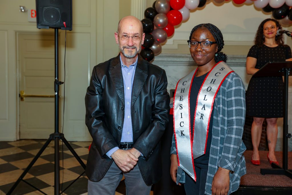 Sharon Nwankpa and Jeff Tecosky-Feldman with Christina Rose standing in the background