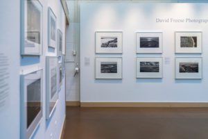 Photo of main exhibit wall of David Freese's exhibit. Photo by Patrick Montero.