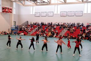 Student dance group Bounce performs in front of plenary attendees. Photo by Anna Braun '26.