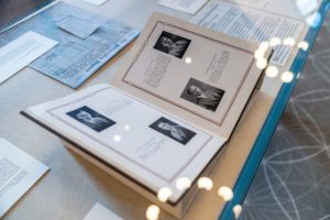 The 1926 edition of "The Record," equivalent to a yearbook, is part of the exhibit. It displays the first Black student to attend Haverford College, Osmond Pitter. Photo by Patrick Montero.