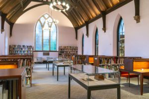 The Magill Wing of Lutnick Library, where "In Perpetuity" is located. Photo by Patrick Montero.