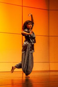 Tanvi Jha '24 poses during her solo performance.