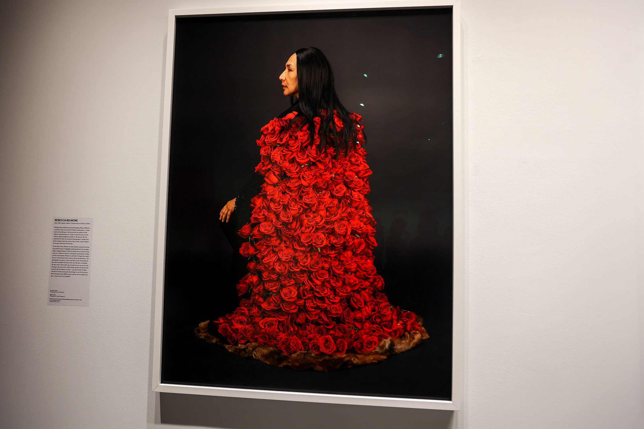 "matriarch" by Rebecca Belmore, photo by Henri Robideau, on display as part of "Native America: In Translation." Photo by Paola Nogueras.