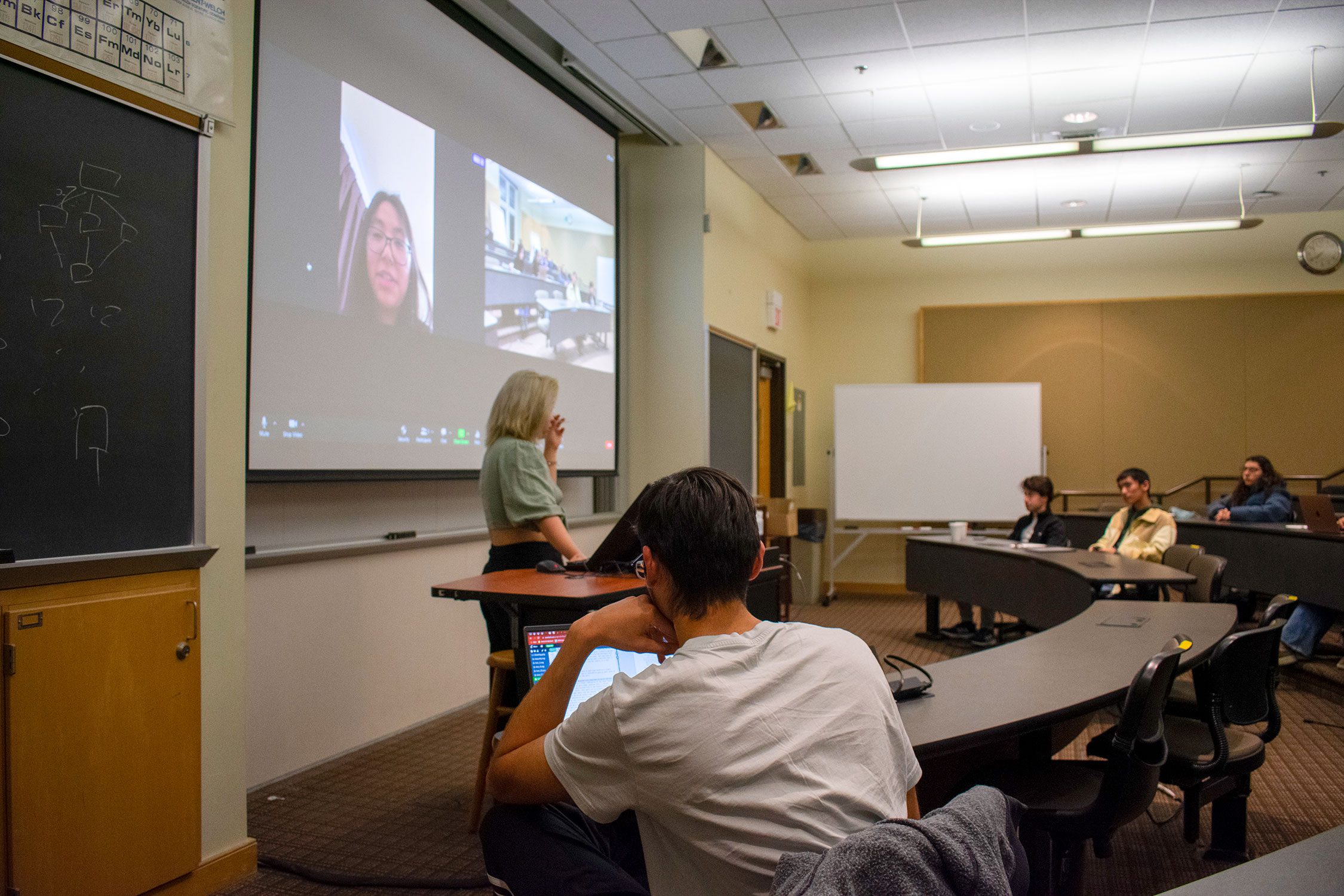 Yuxuan Sun '23 leading a Kaggle 101 workshop for the Havercode club. Photo by Sumita Lacey '26.