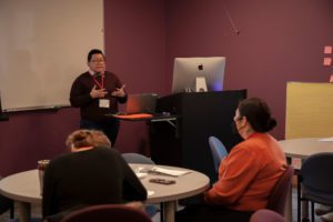 Participants listen during "Undocumented in US Higher Education." Photo by Anna Braun '26.