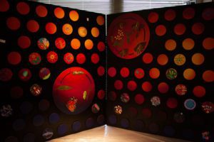 The collective artwork of all the conference's attendees. Photo by Anna Braun '26.