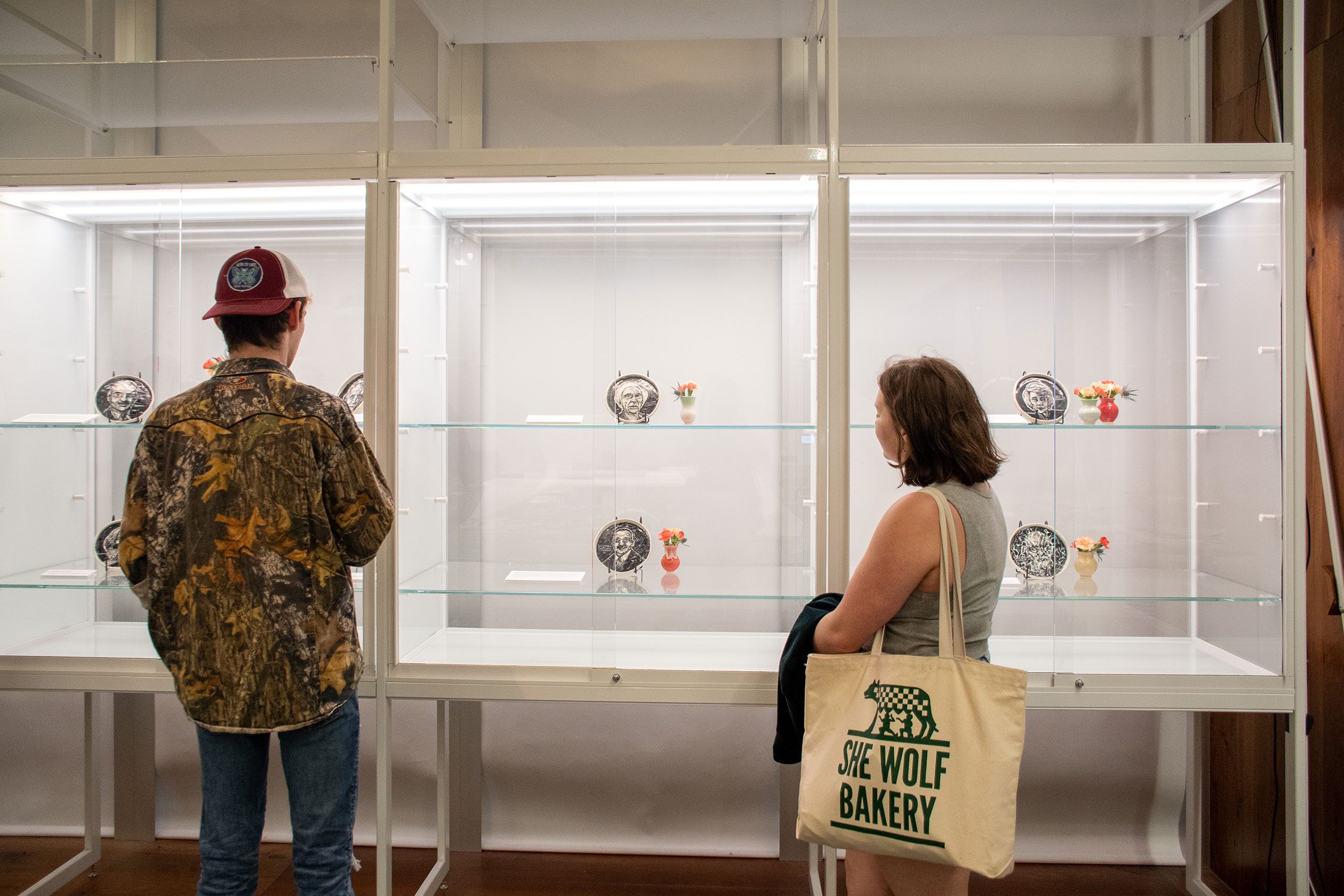Attendees at the opening of "The Art of Sociology." Photo by Jessica Korgen '24.