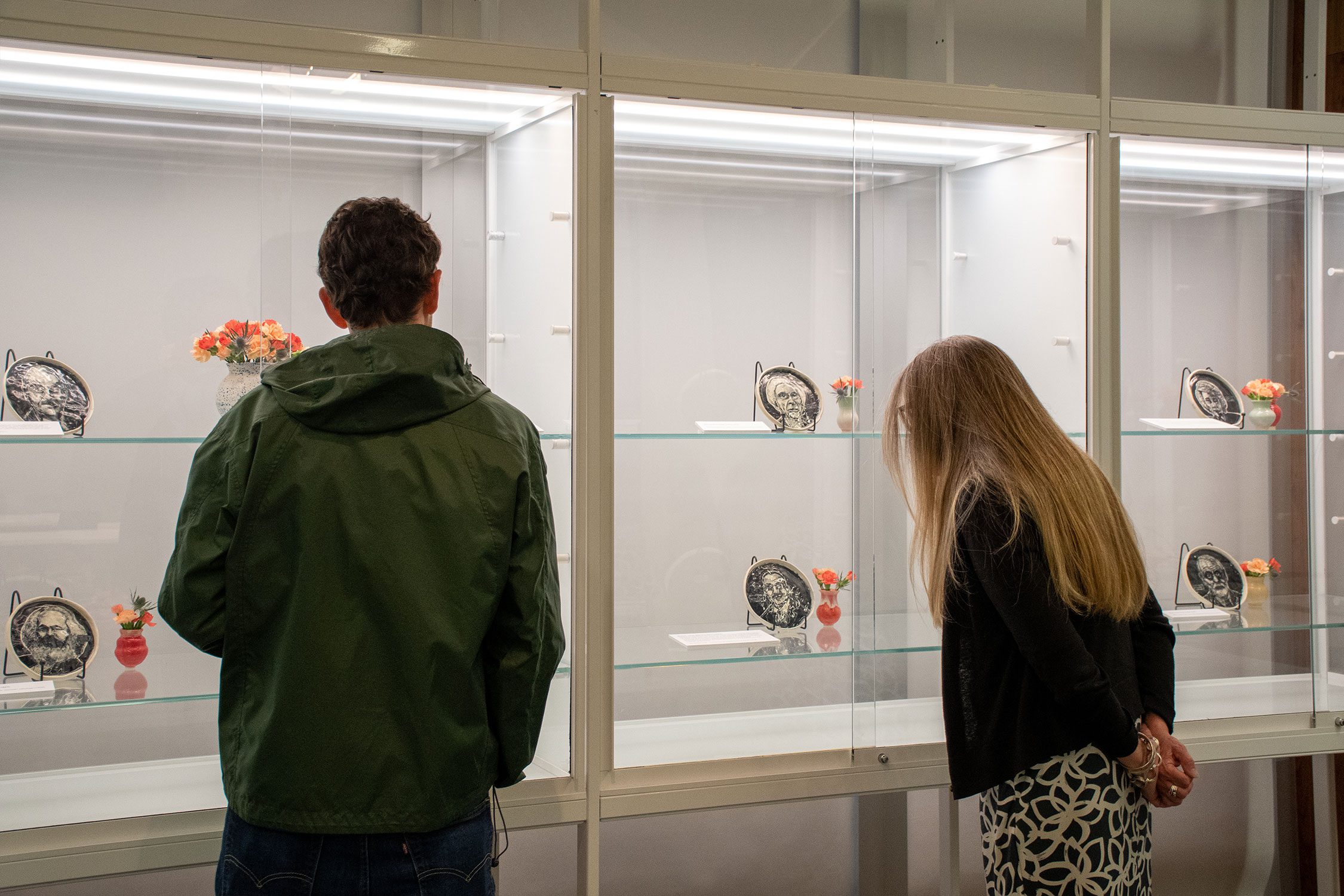 Attendees at the opening of "The Art of Sociology." Photo by Jessica Korgen '24.