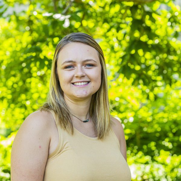 Portrait of Magnolia Clayton '23. Photo by Patrick Montero.