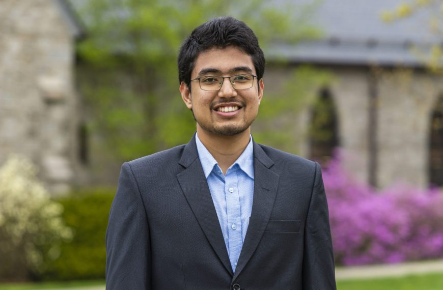Portrait of Anubhav Sharma '23. Photo by Patrick Montero