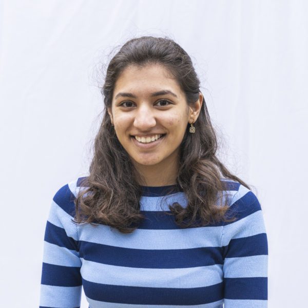Portrait of Natasha Bansal '23. Photo by Patrick Montero.